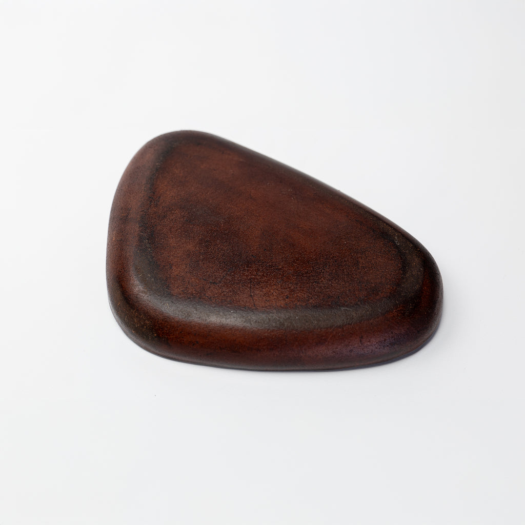 Mahogany Leather Valet Tray | 3D Molded Italian Leather Catchall