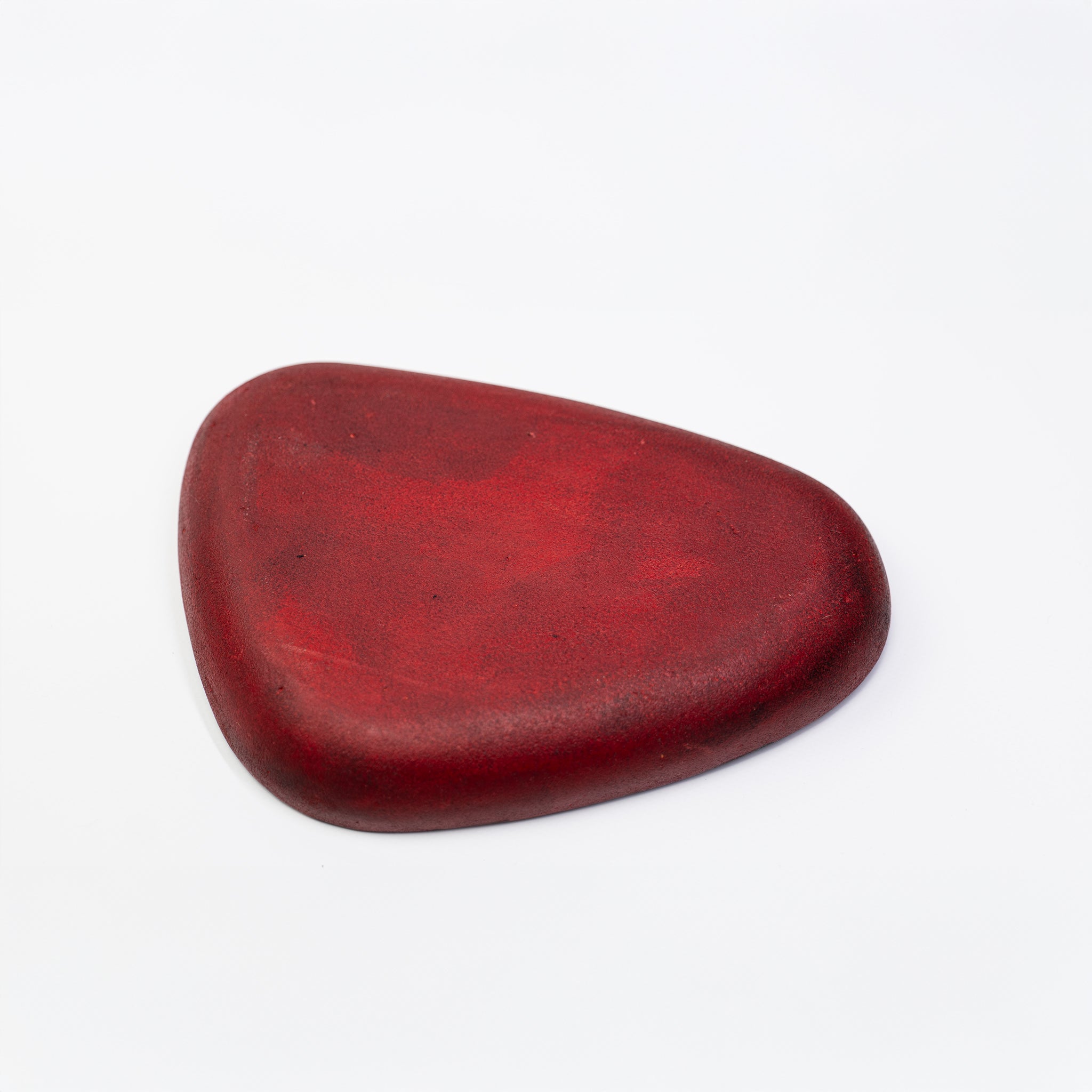 Red Leather Valet Tray | 3D Molded Italian Leather Catchall