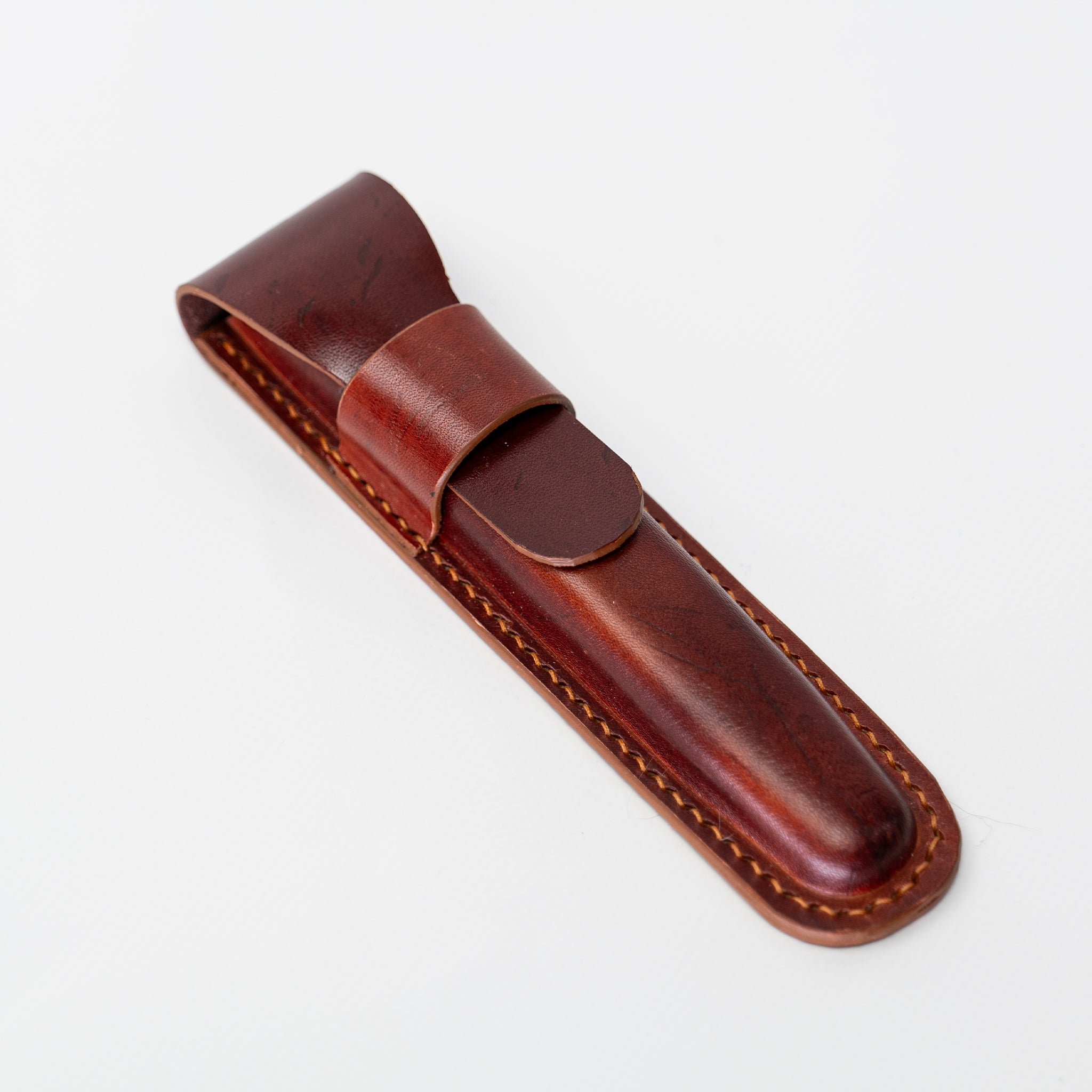 Chestnut Leather Pen Case – 3D Molded