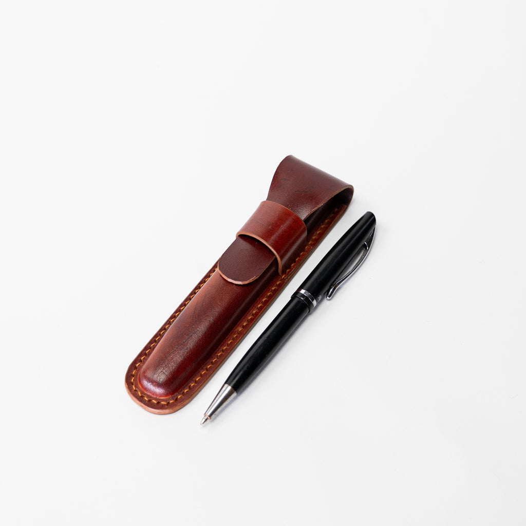 Chestnut Leather Pen Case – 3D Molded