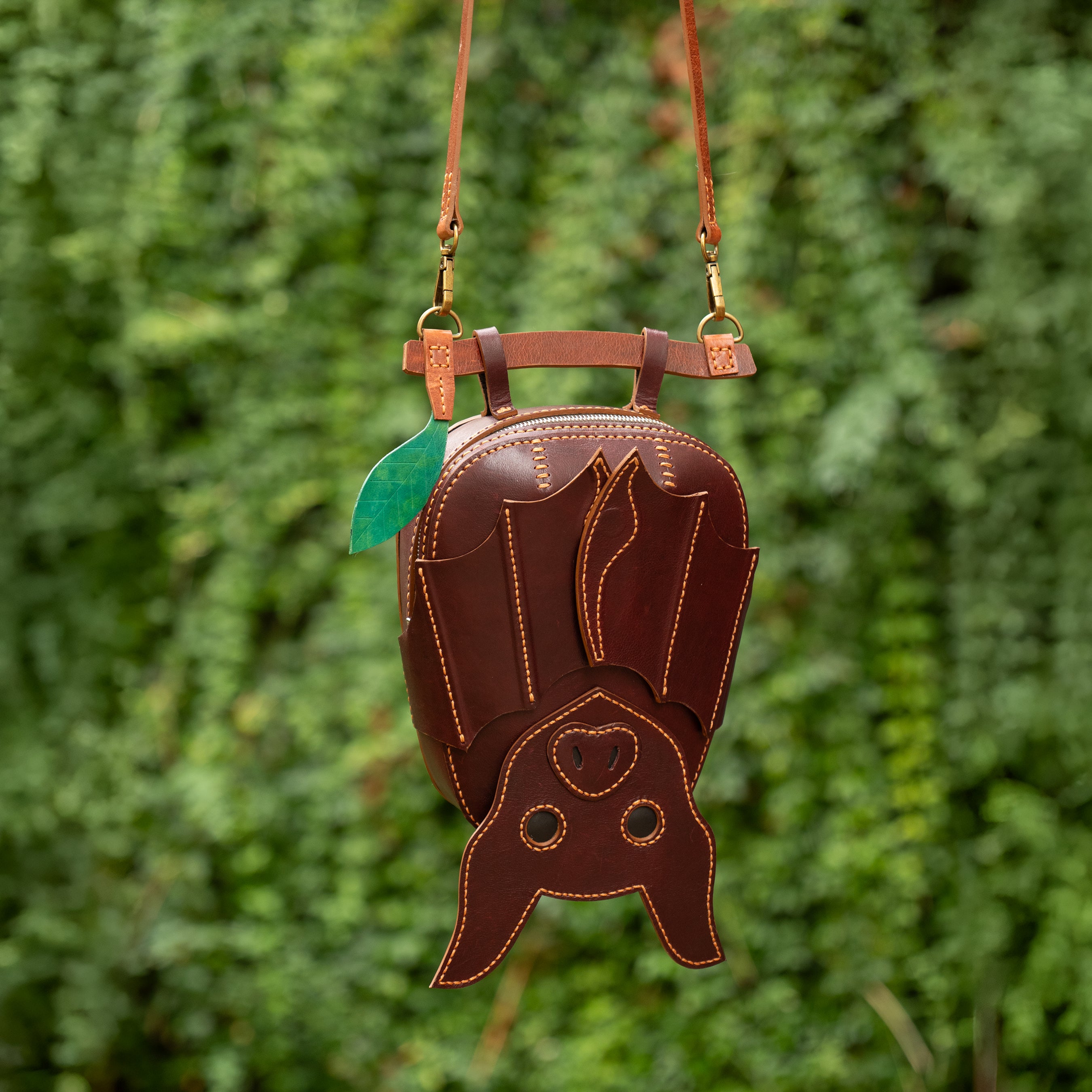 Bat Shaped Leather Bag