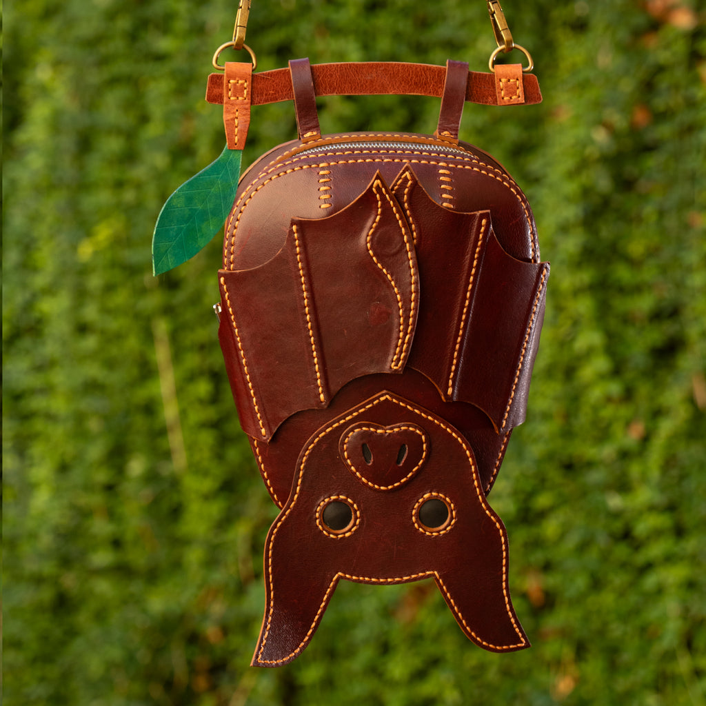 Bat Shaped Leather Bag