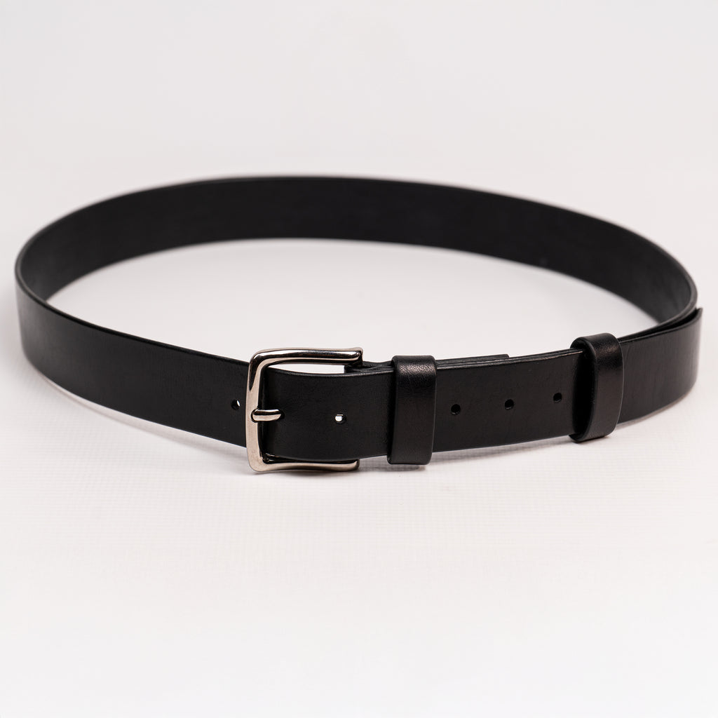 Handcrafted Black Leather Belt