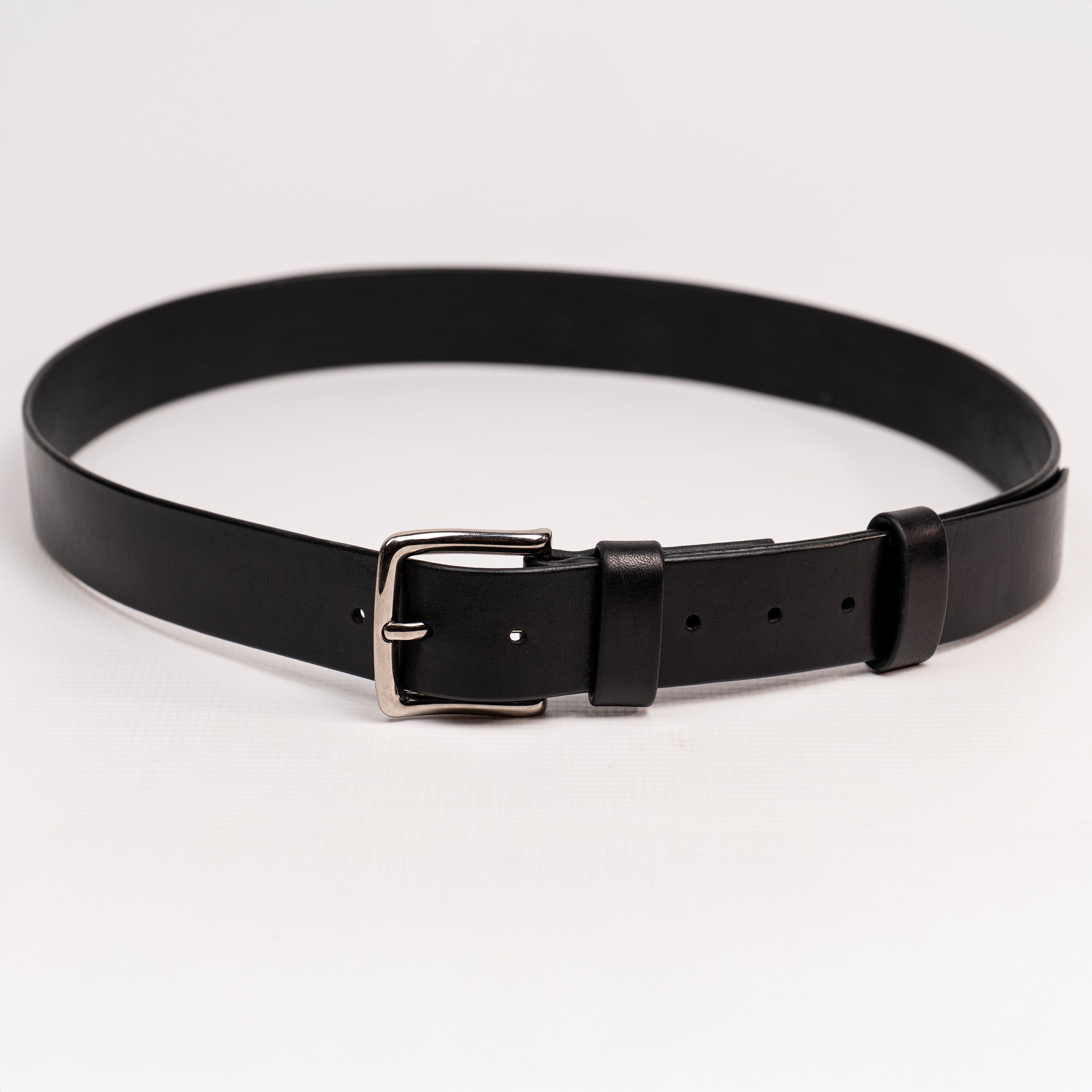 Handcrafted Black Leather Belt