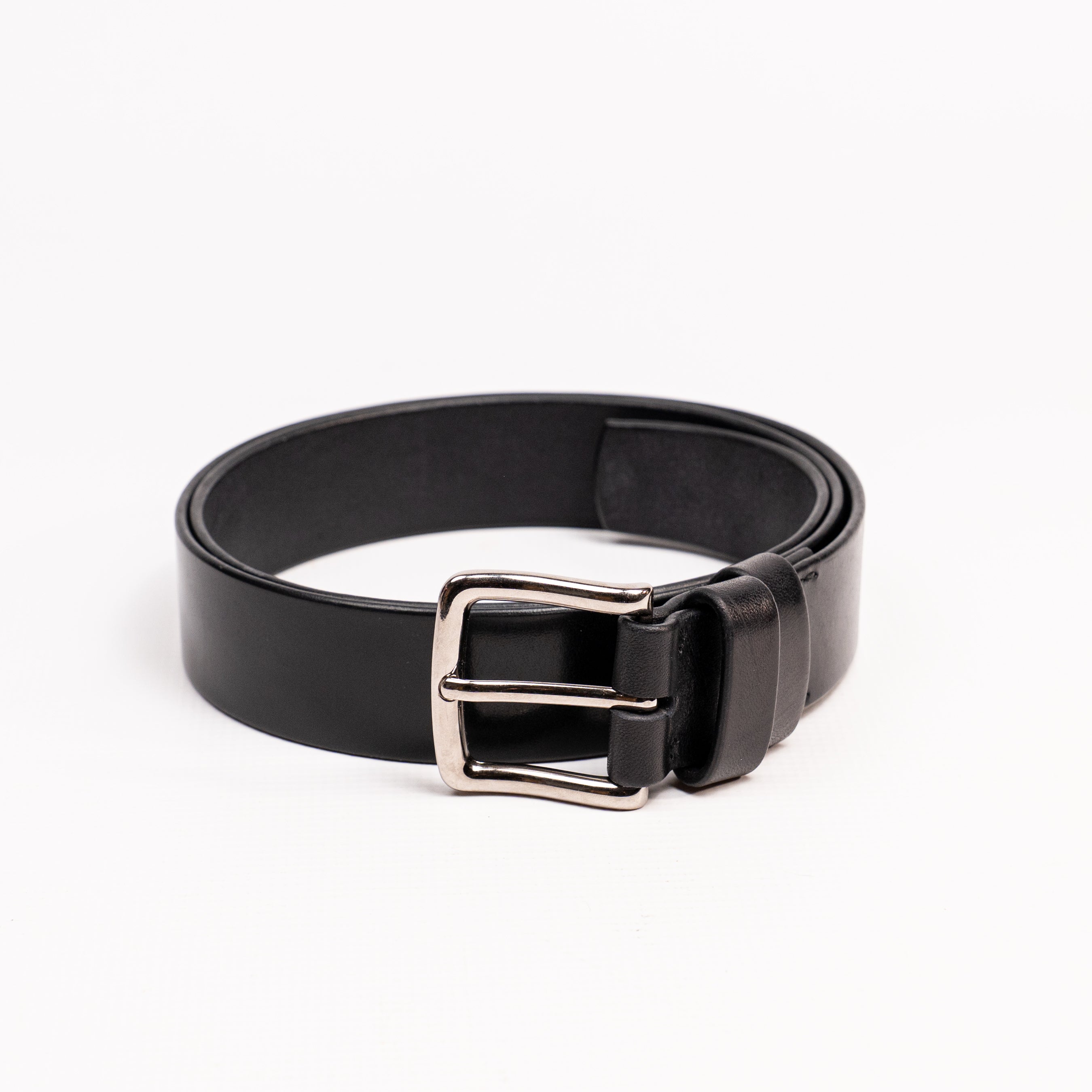 Handcrafted Black Leather Belt