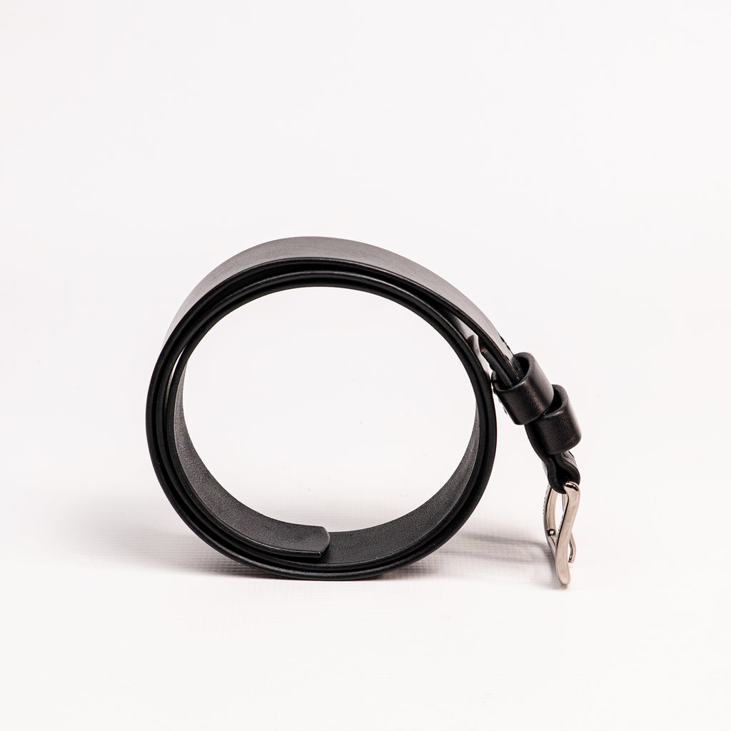 Handcrafted Black Leather Belt