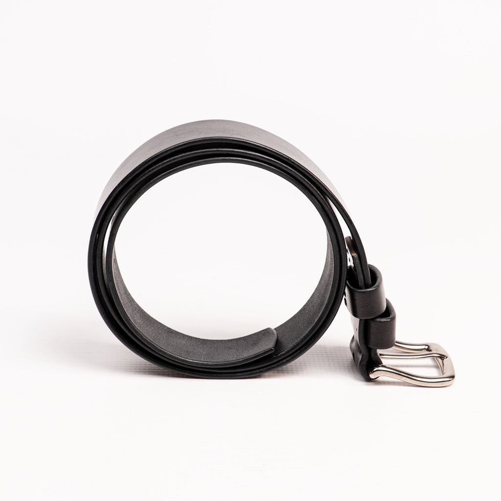 Handcrafted Black Leather Belt