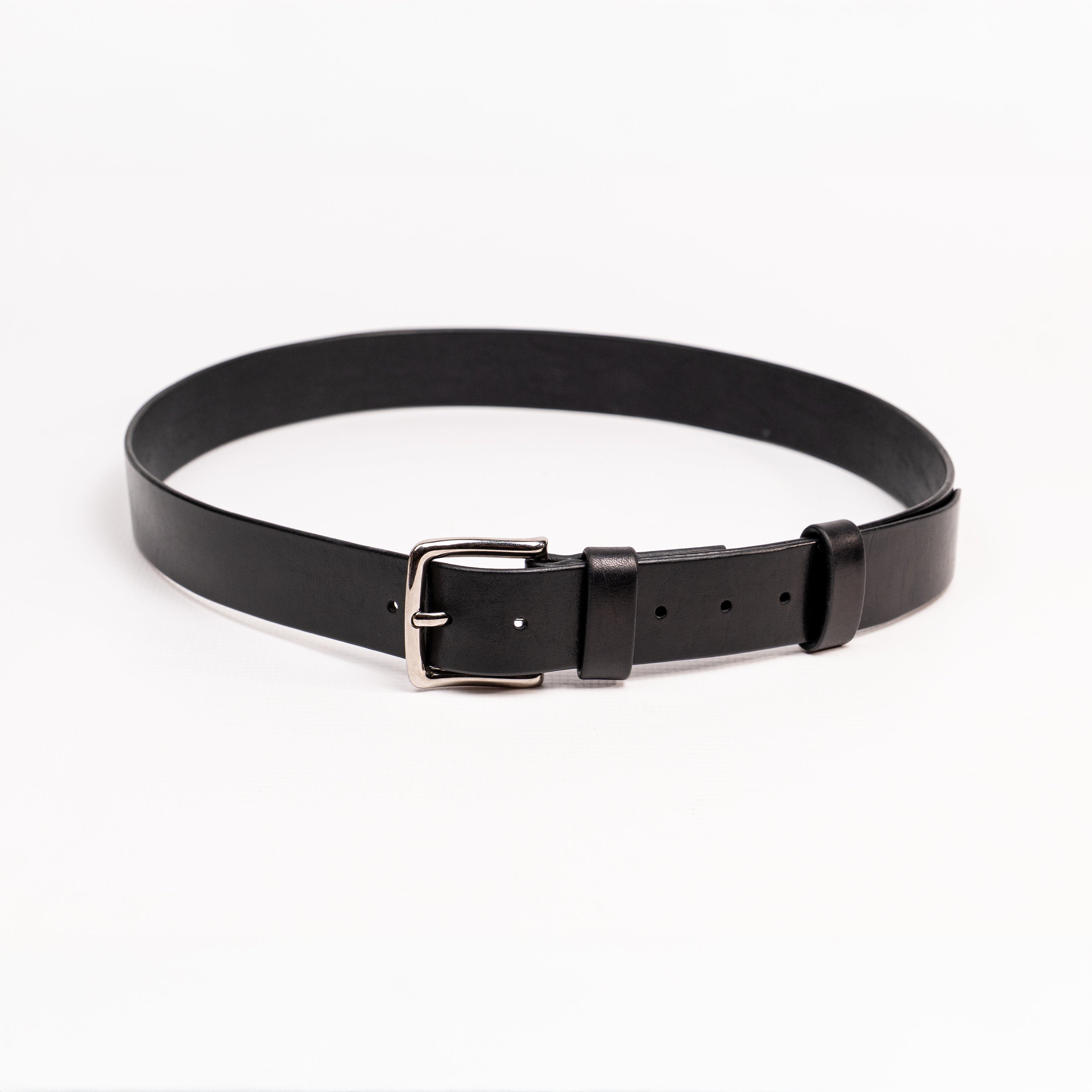 Handcrafted Black Leather Belt