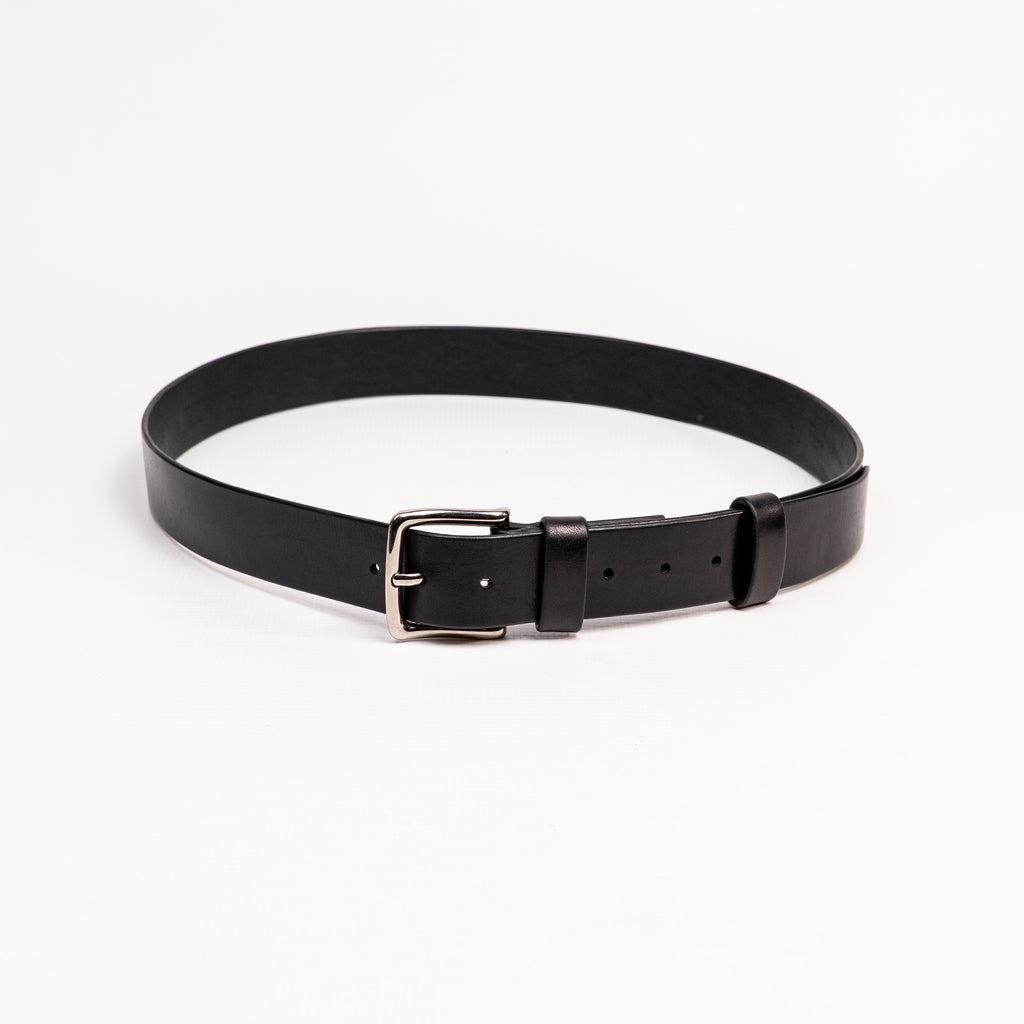 Handcrafted Black Leather Belt