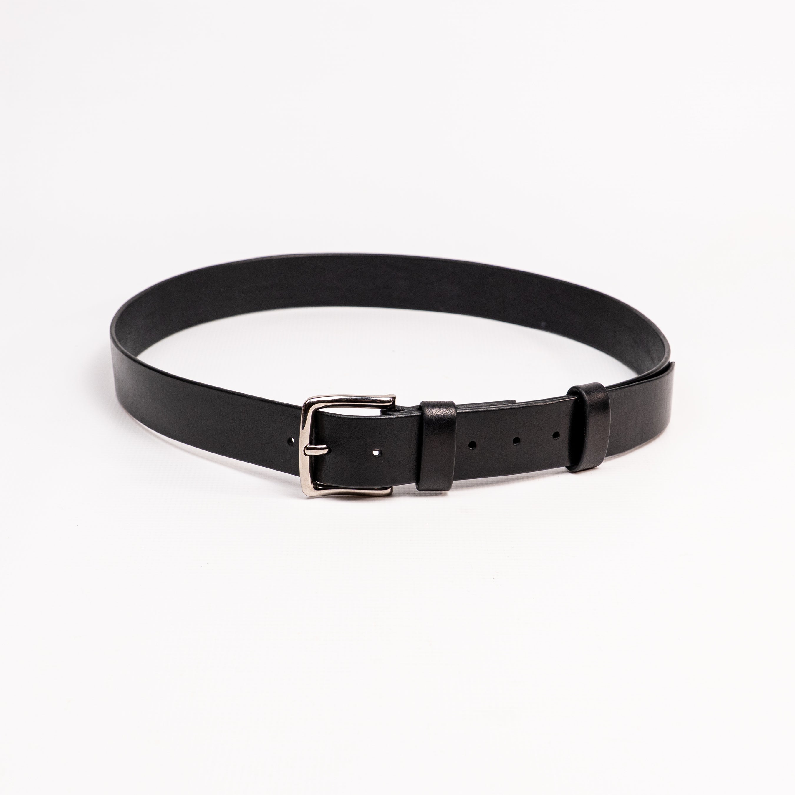 Handcrafted Black Leather Belt
