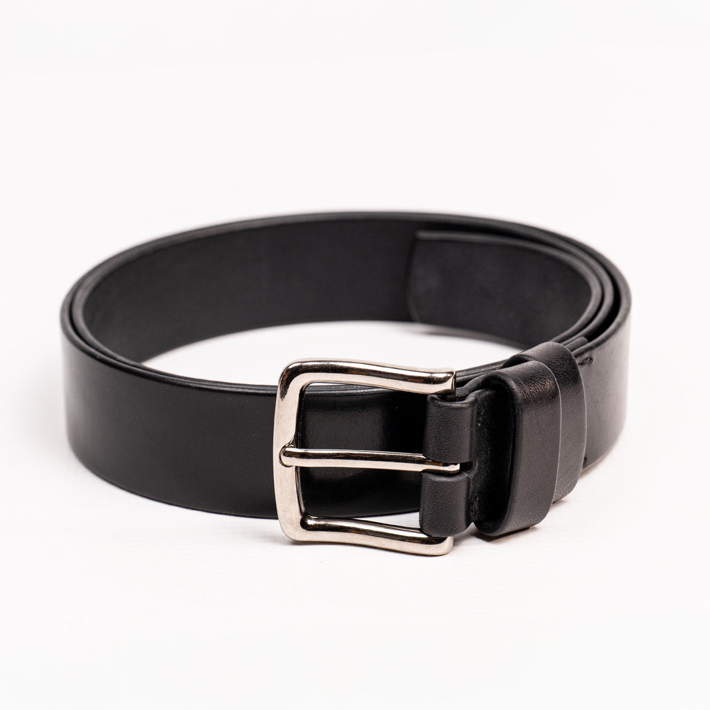 Handcrafted Black Leather Belt