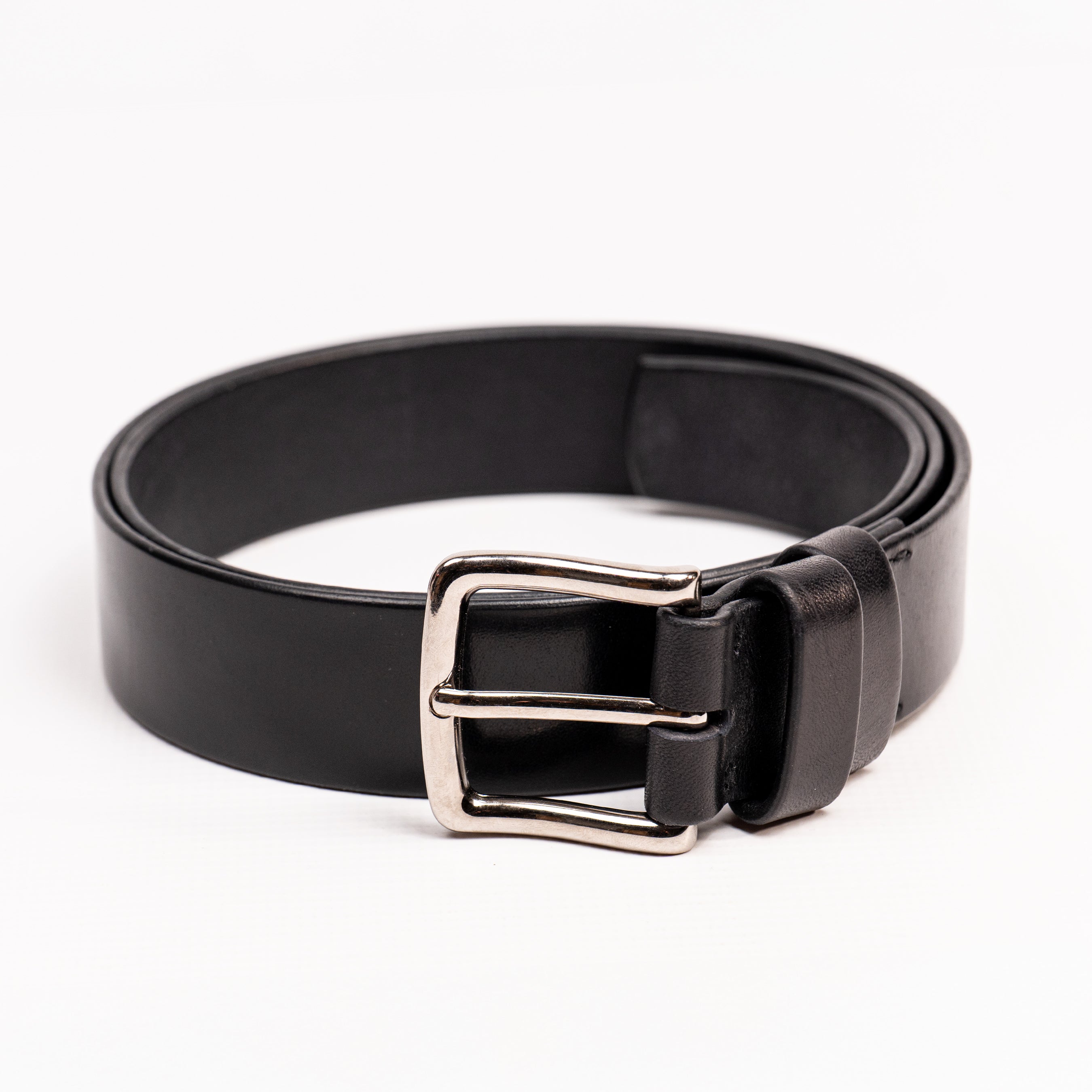 Handcrafted Black Leather Belt