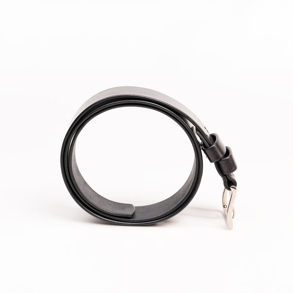 Handcrafted Black Leather Belt