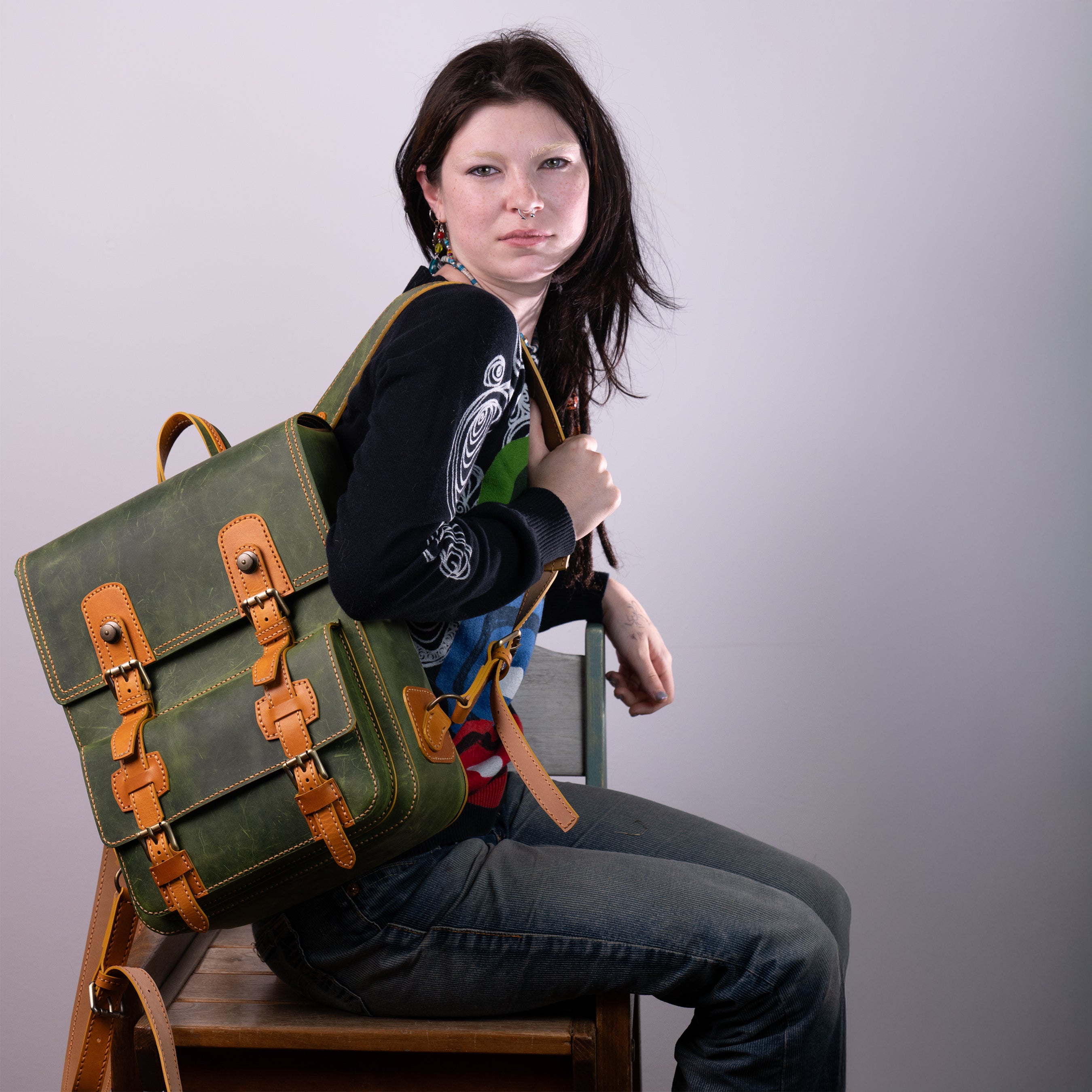 Brian Handcrafted Leather Backpack