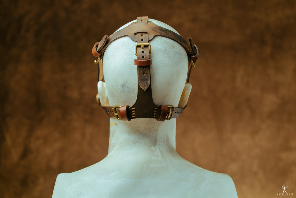 Handmade Steampunk Leather Respirator-Style Mask
