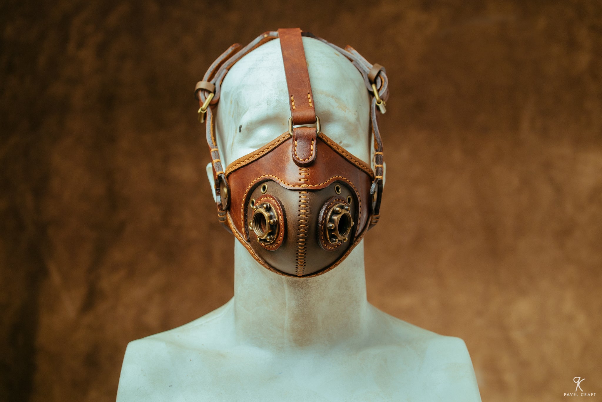 Handmade Steampunk Leather Respirator-Style Mask