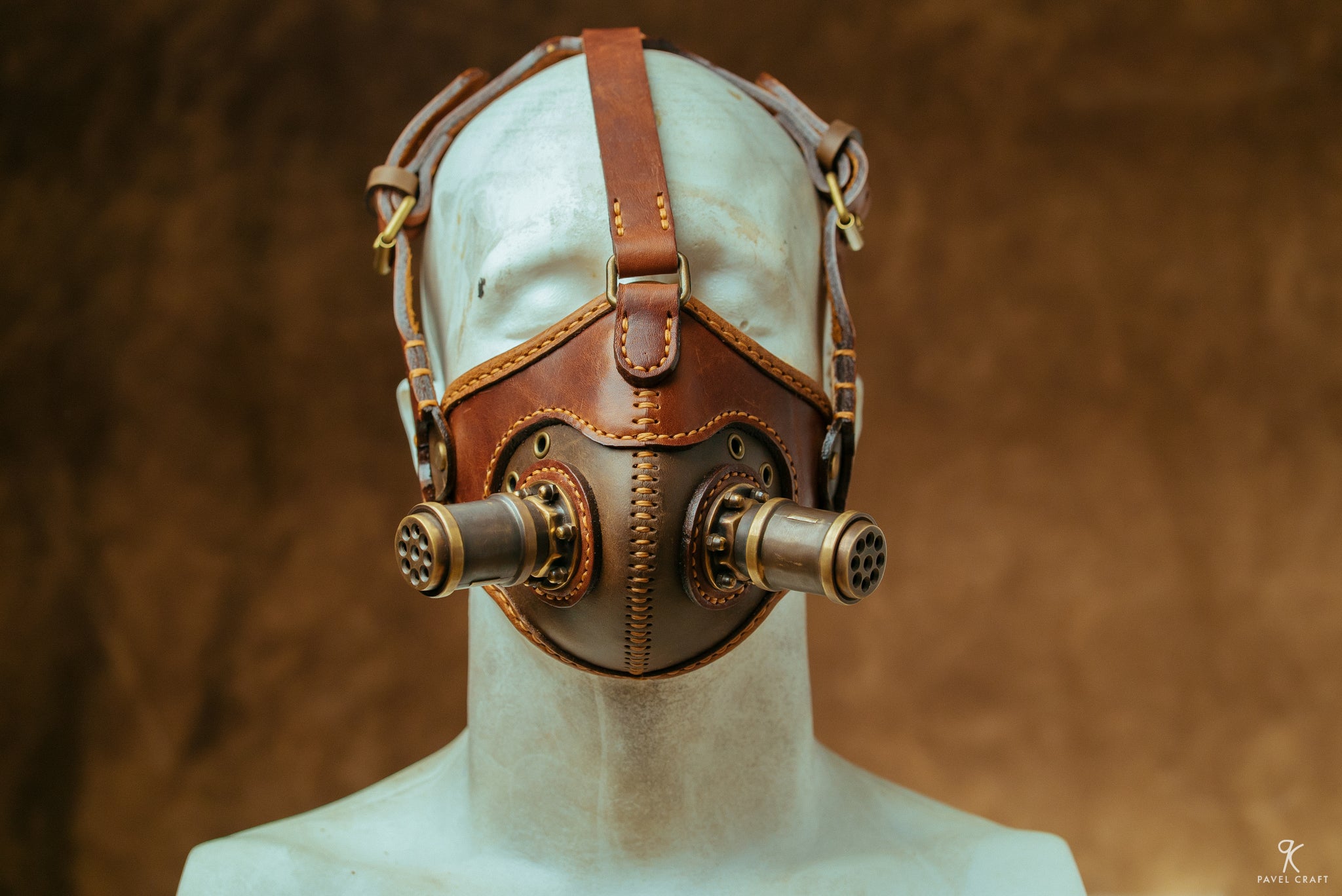 Handmade Steampunk Leather Respirator-Style Mask