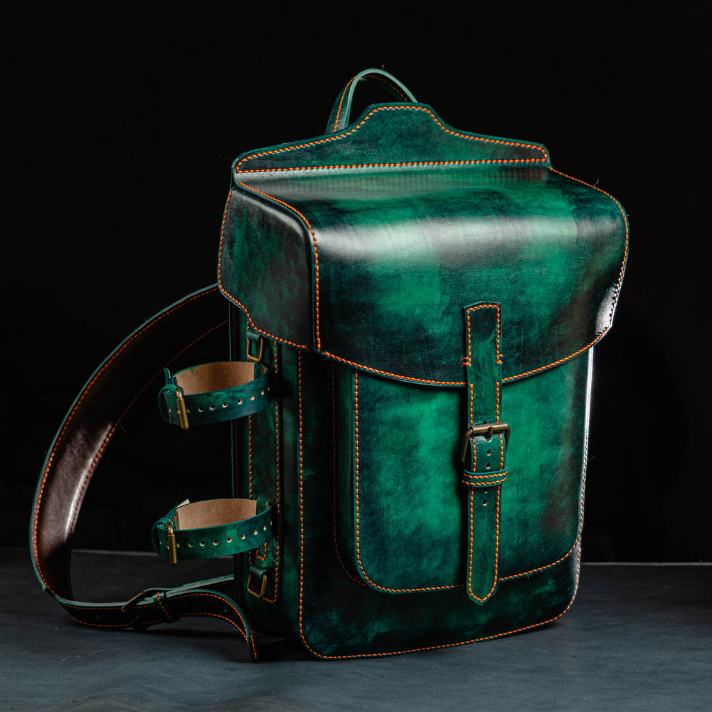 Emerald Handcrafted Leather Backpack