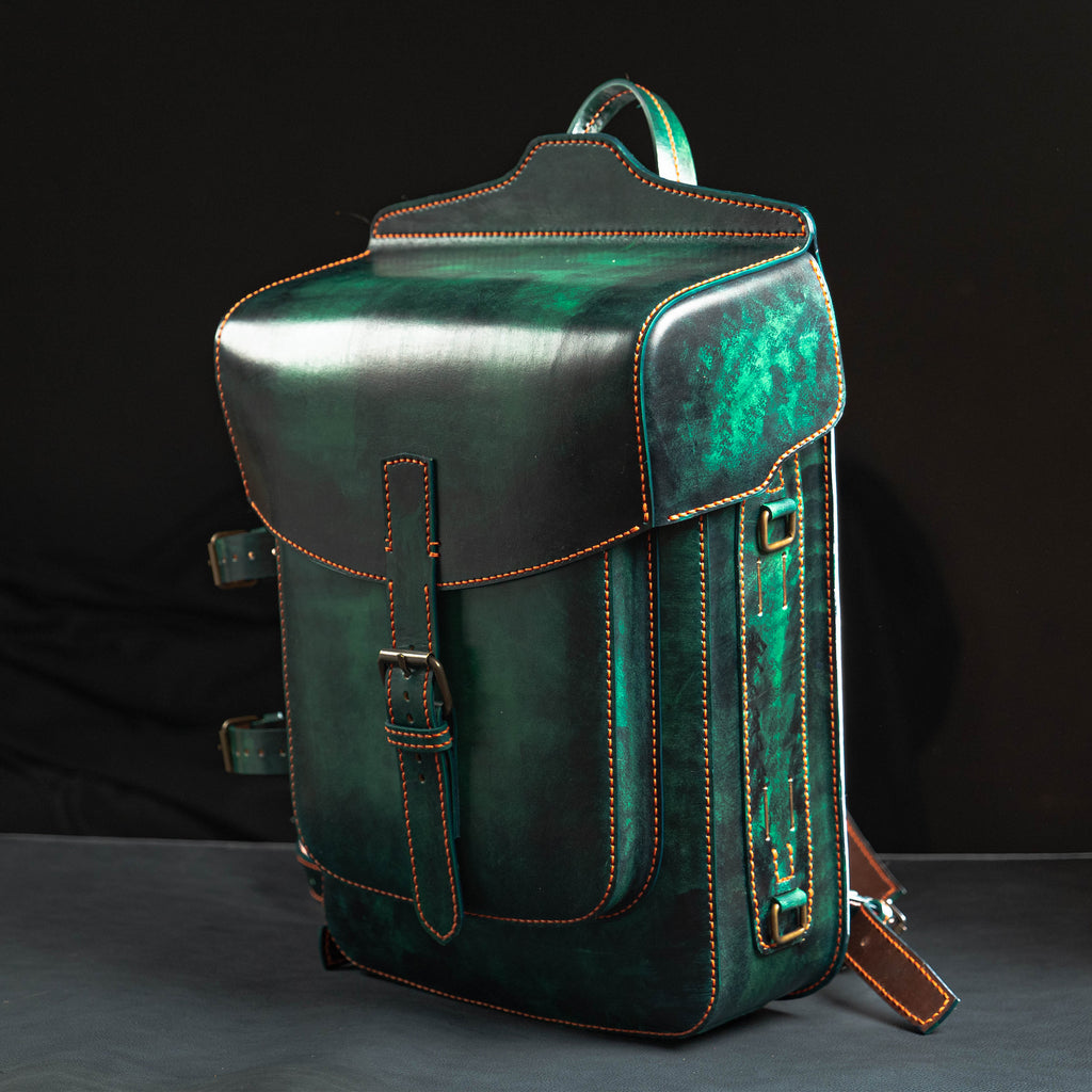 Emerald Handcrafted Leather Backpack