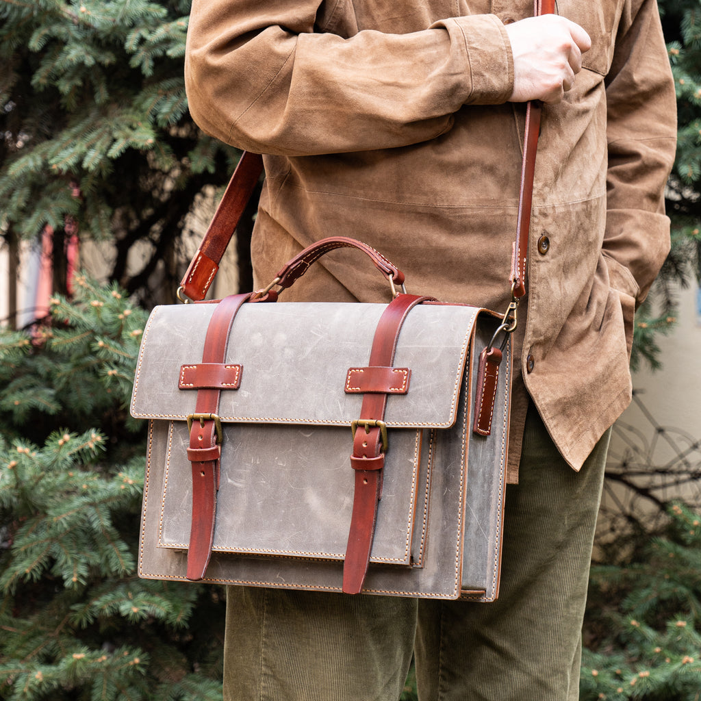 Hudson Handcrafted Leather Messenger Bag