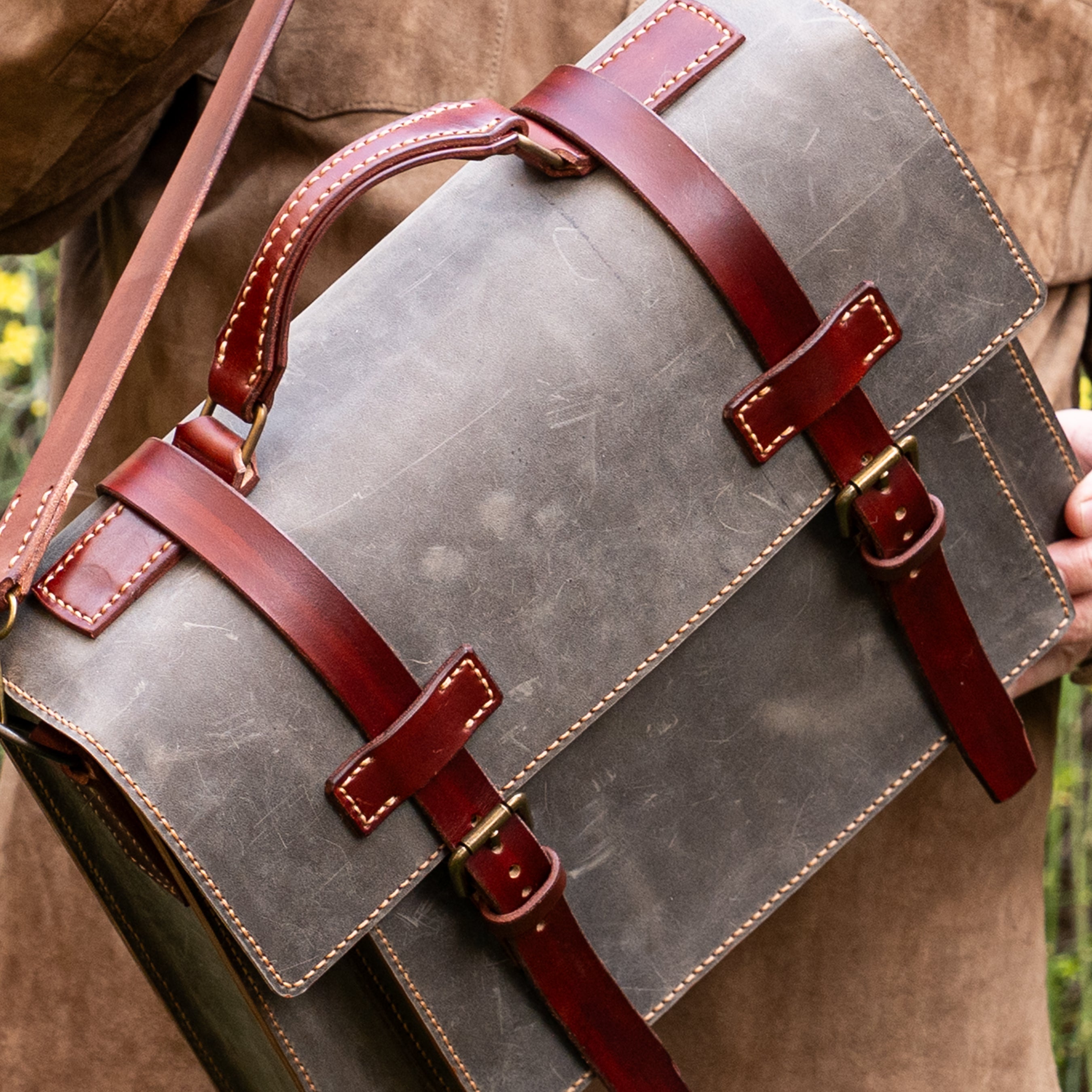 Hudson Handcrafted Leather Messenger Bag