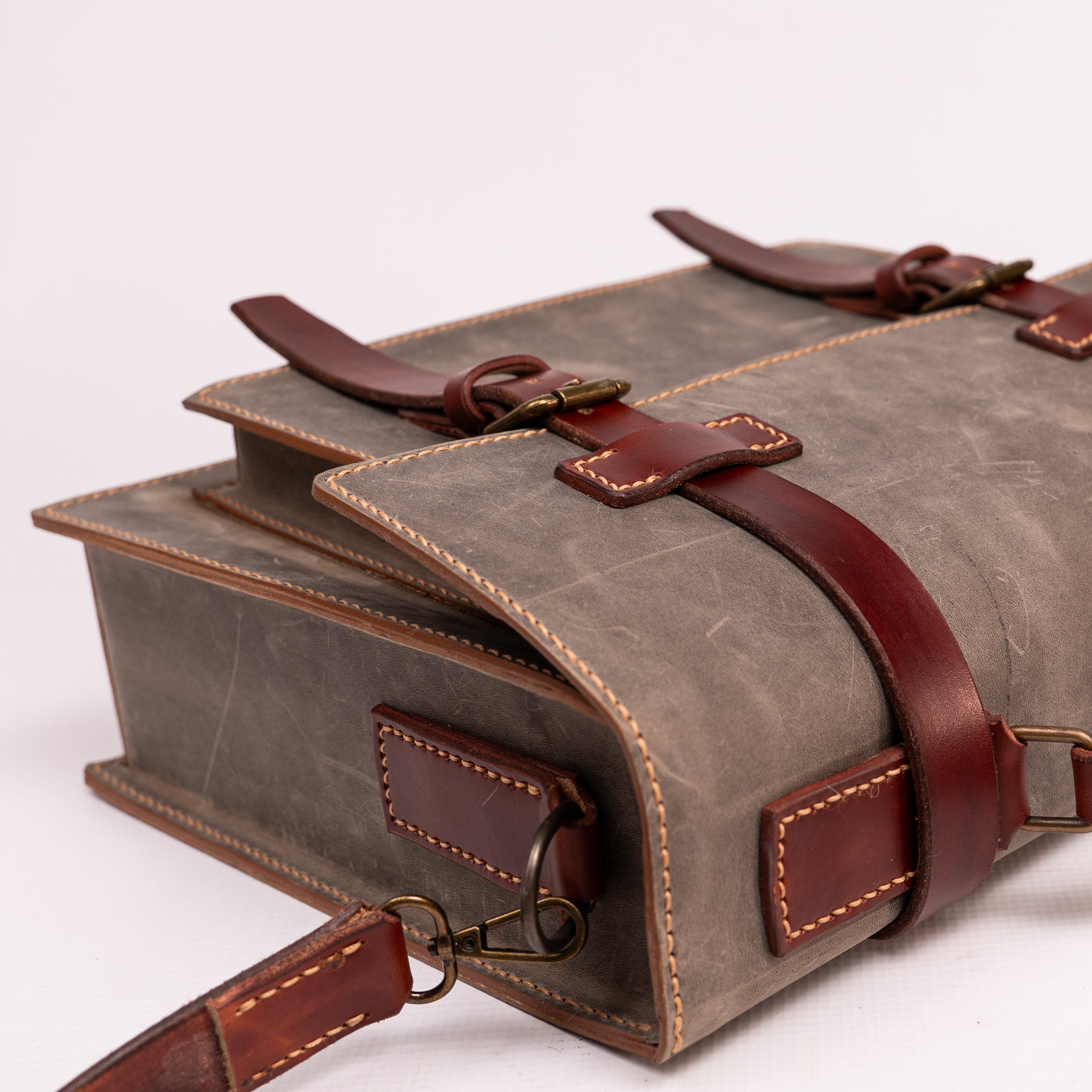 Hudson Handcrafted Leather Messenger Bag