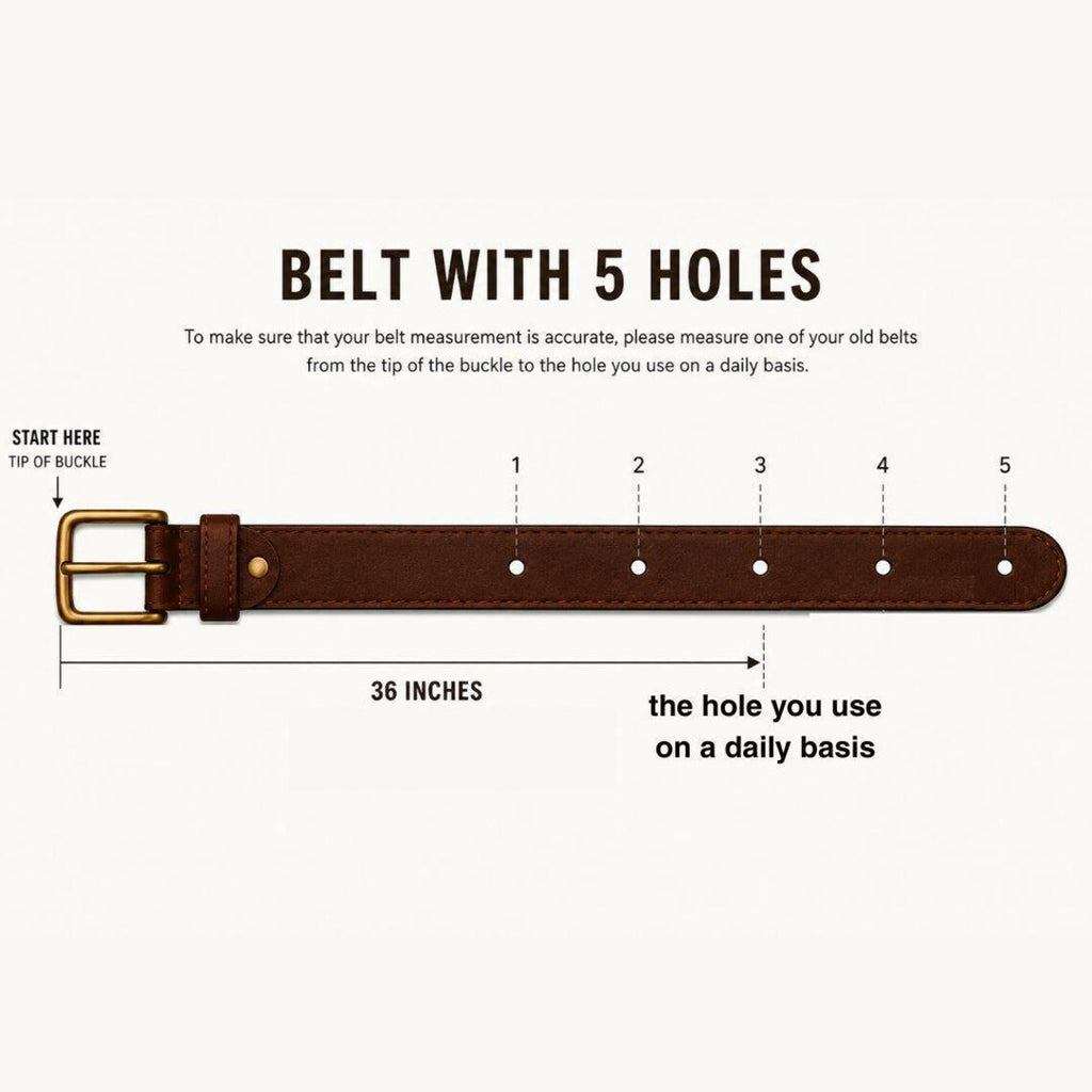 Handcrafted Black Leather Belt
