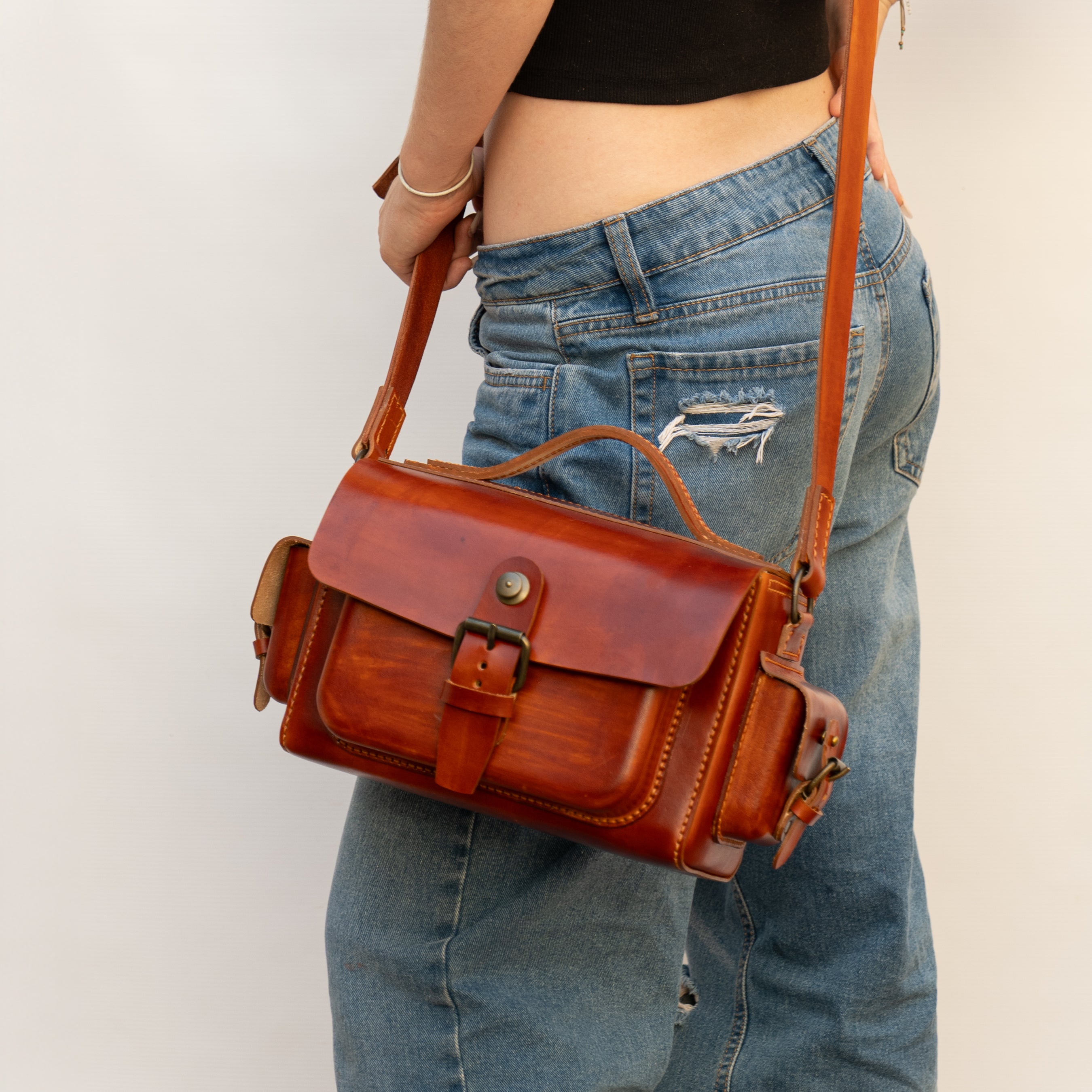 Livingstone Handmade Leather Crossbody Bag