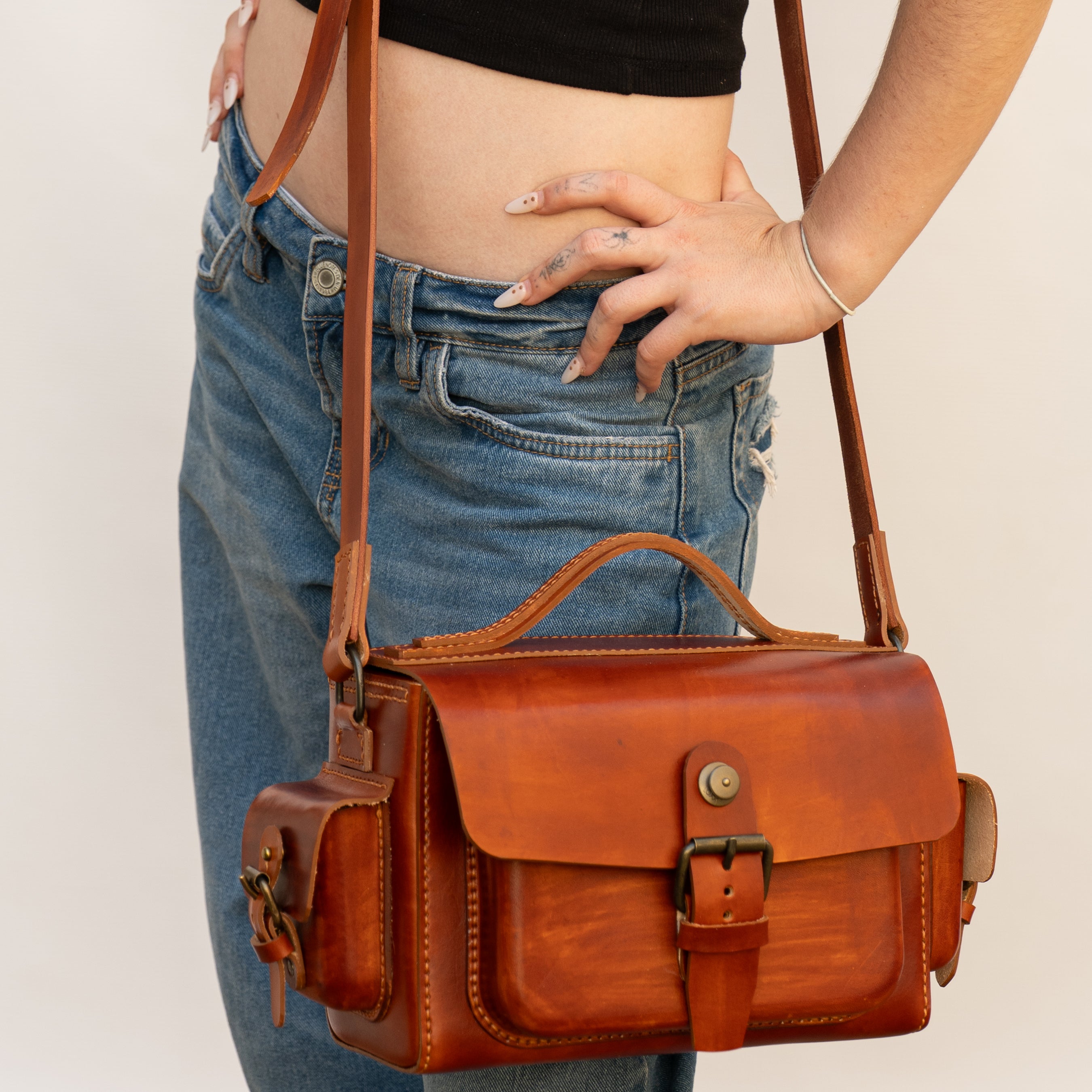 Livingstone Handmade Leather Crossbody Bag