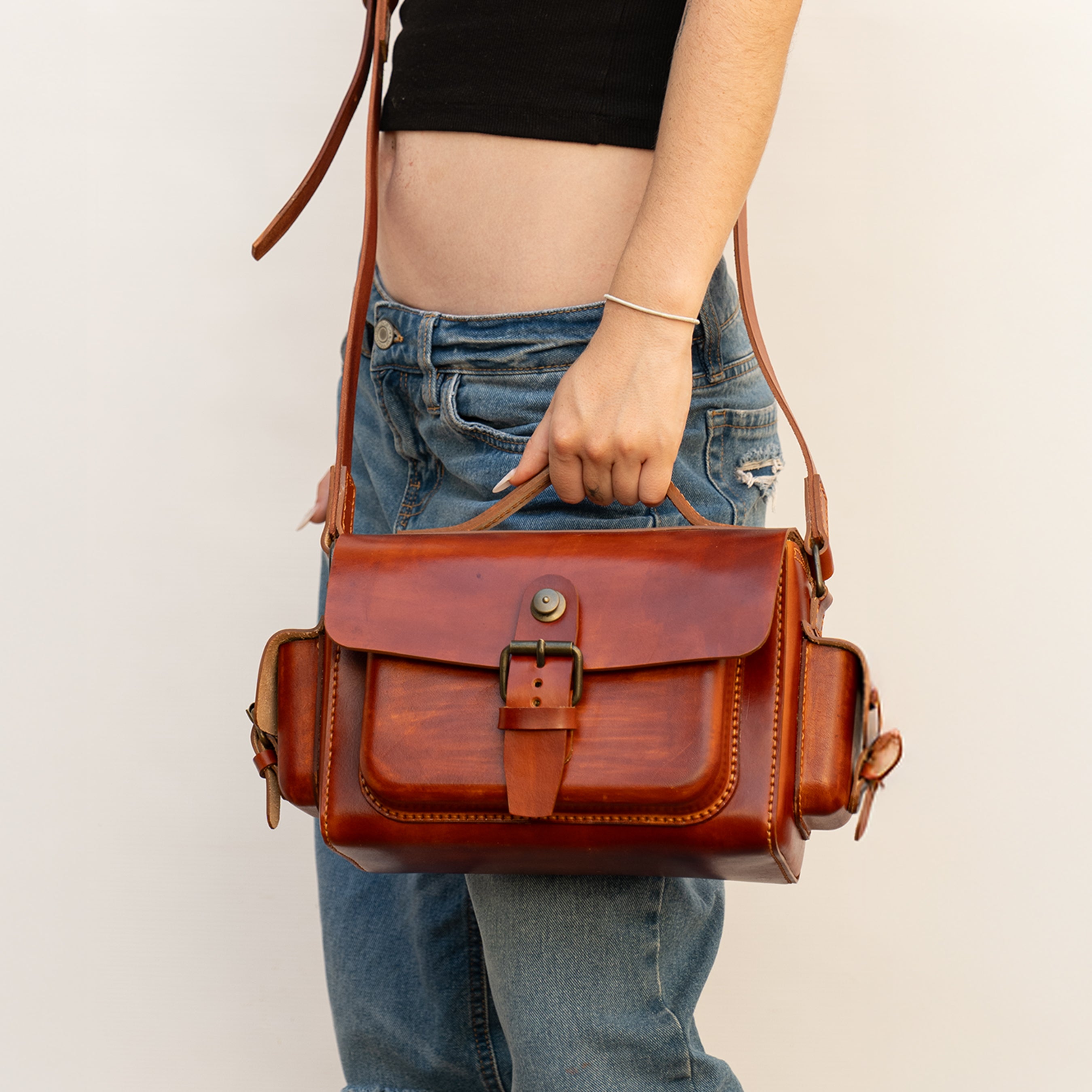 Livingstone Handmade Leather Crossbody Bag