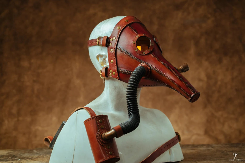Hieronymus Apparatus Hand-Dyed Leather Plague Doctor Mask