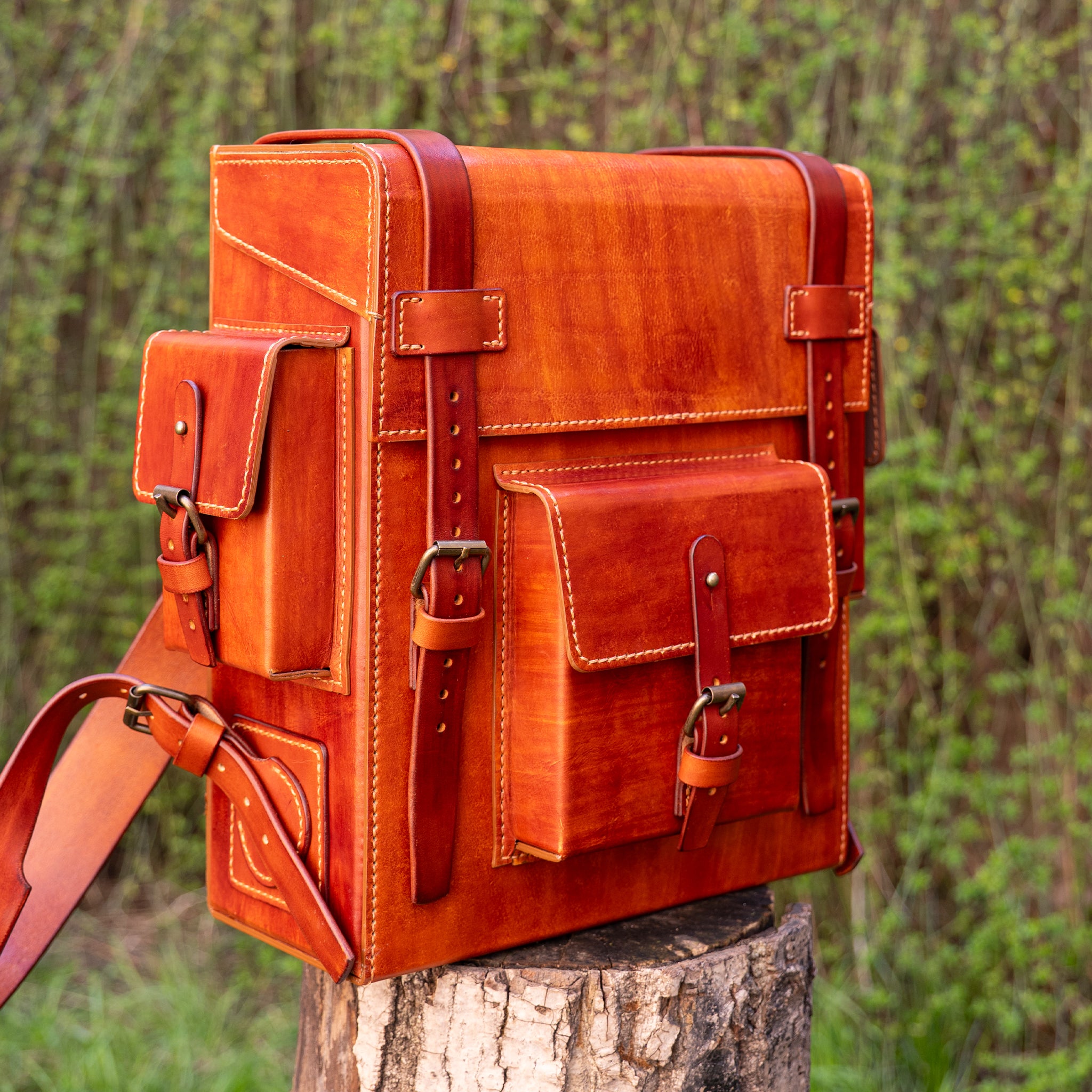 Toshiro Vegetable Tanned Leather Backpack