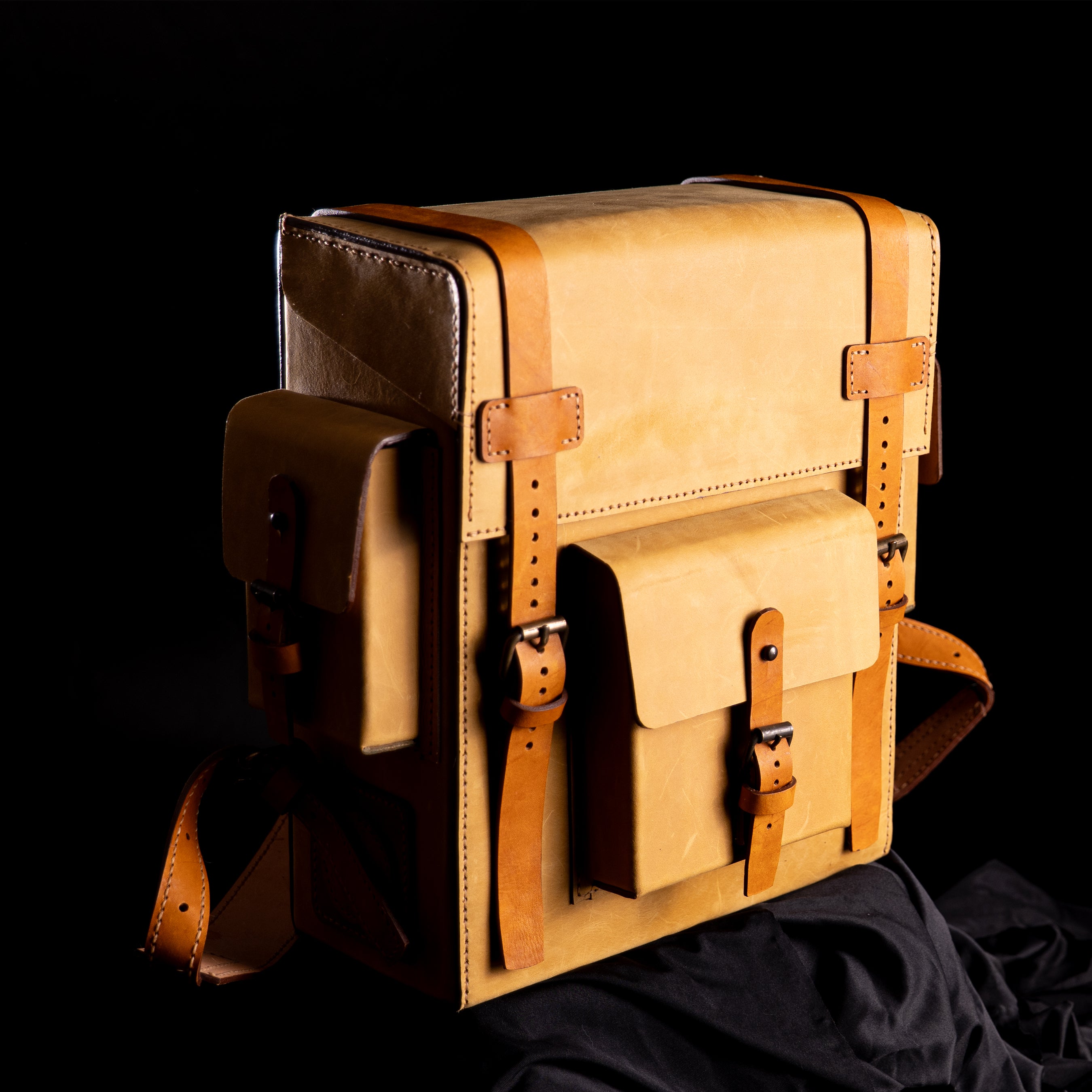Toshiro Ochre Leather Backpack