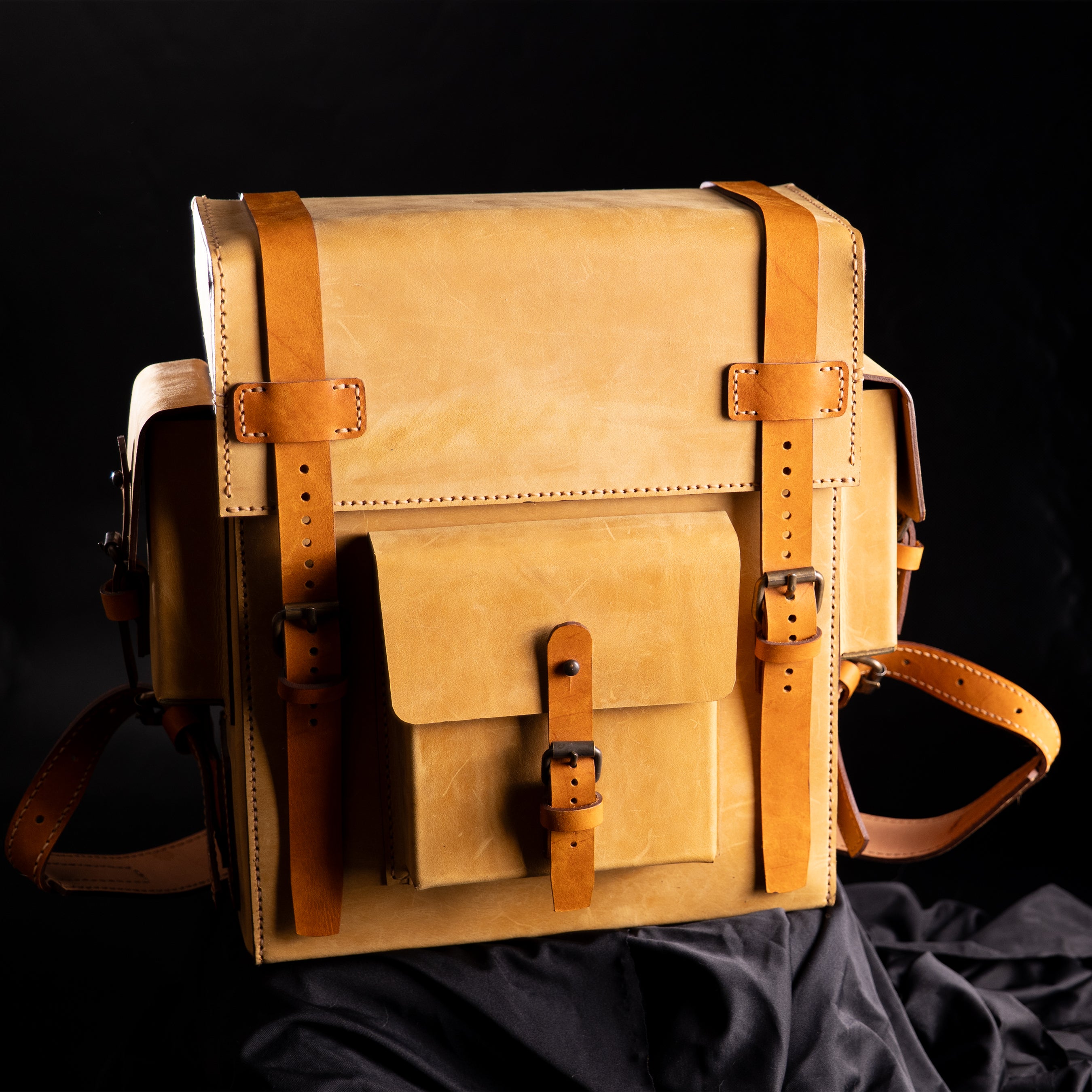 Toshiro Ochre Leather Backpack
