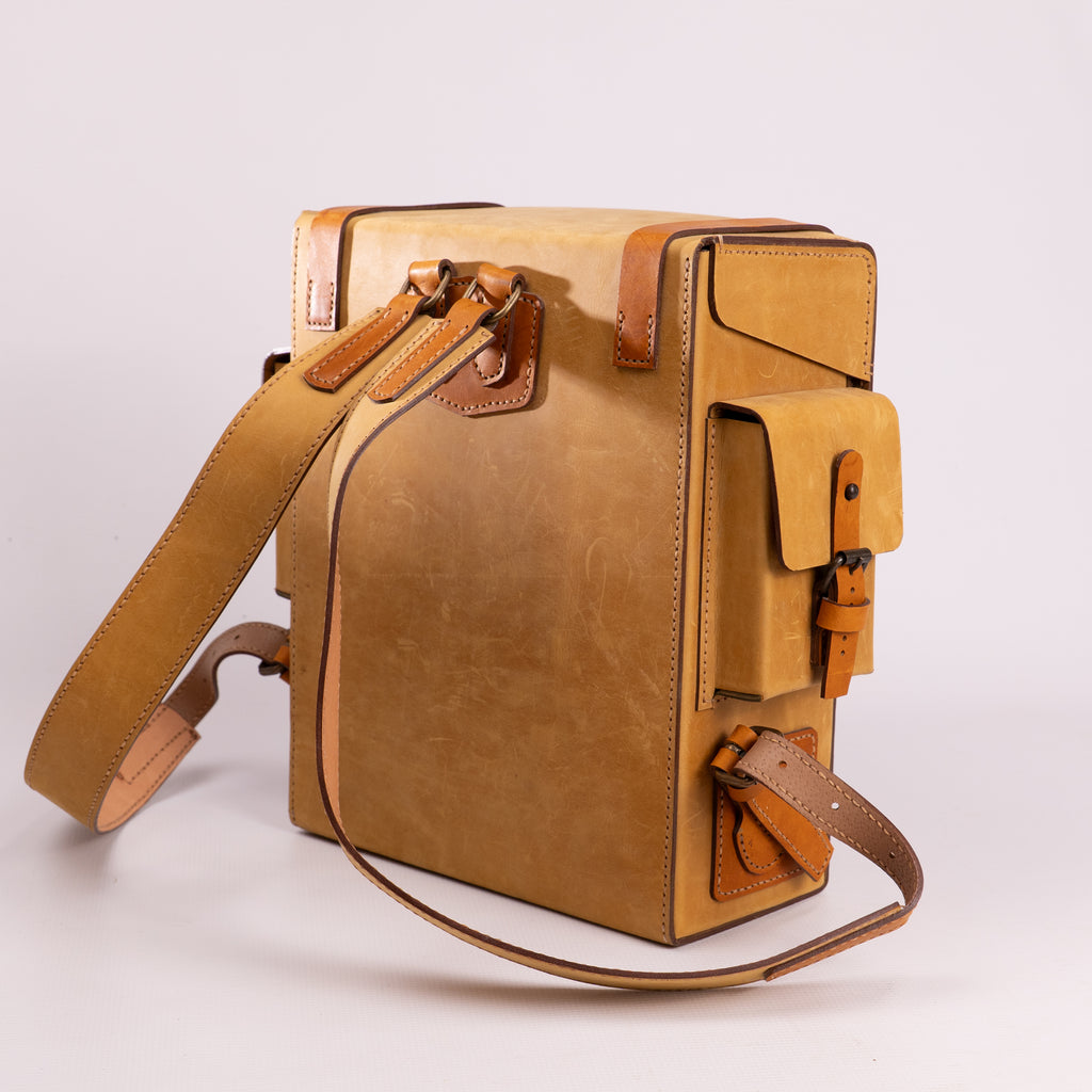 Toshiro Ochre Leather Backpack