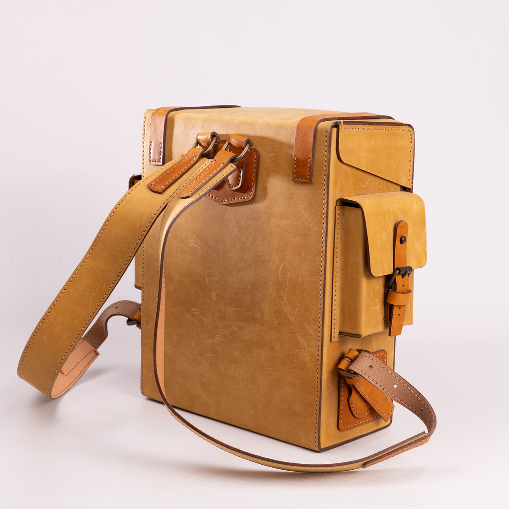 Toshiro Ochre Leather Backpack