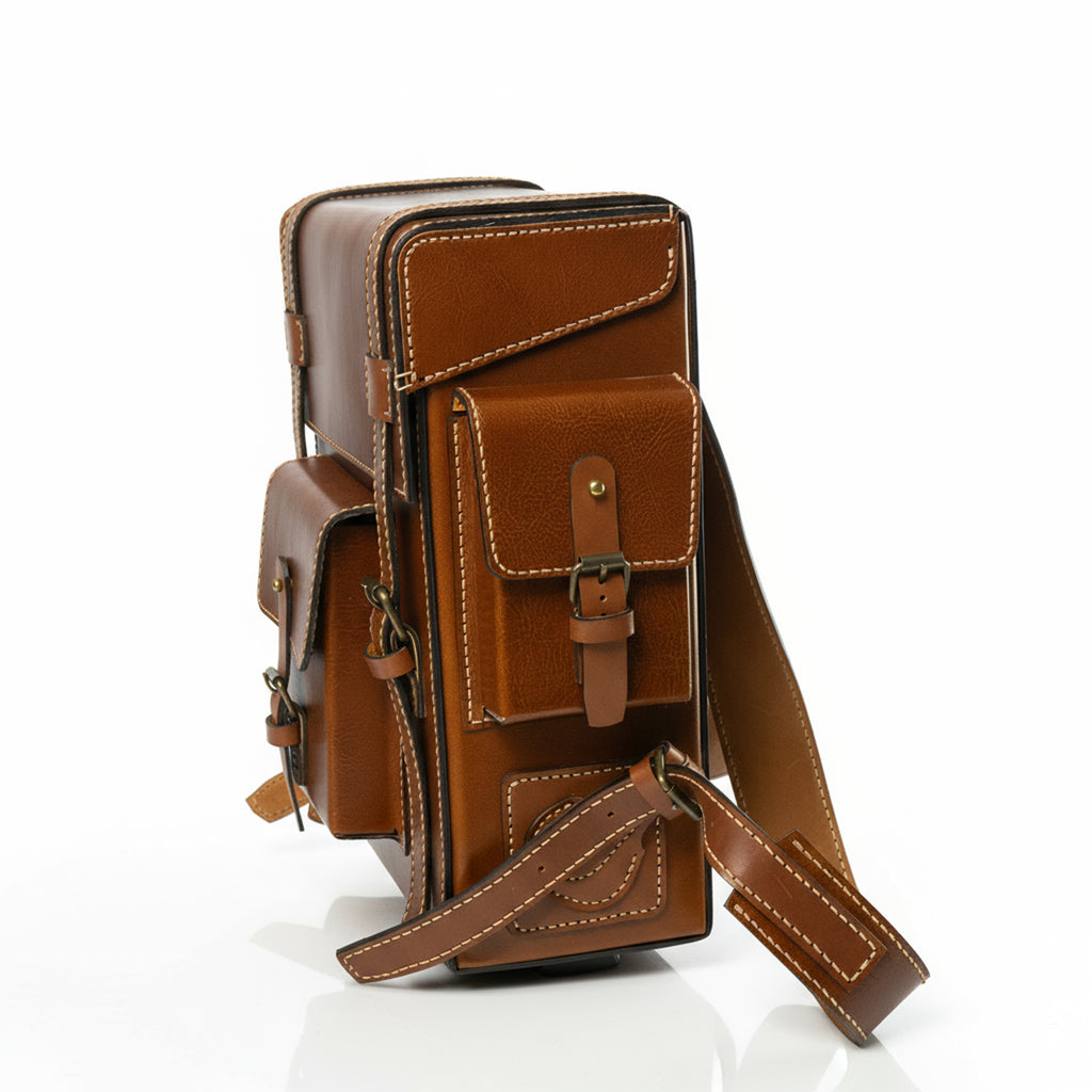 Toshiro Handcrafted Leather Backpack Brown