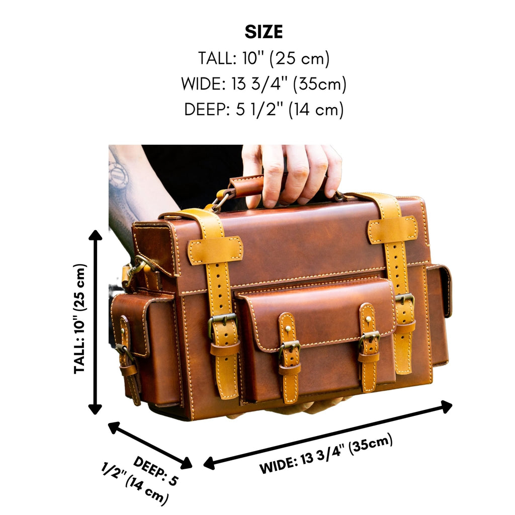Toshiro Overbuilt Leather Work Bag